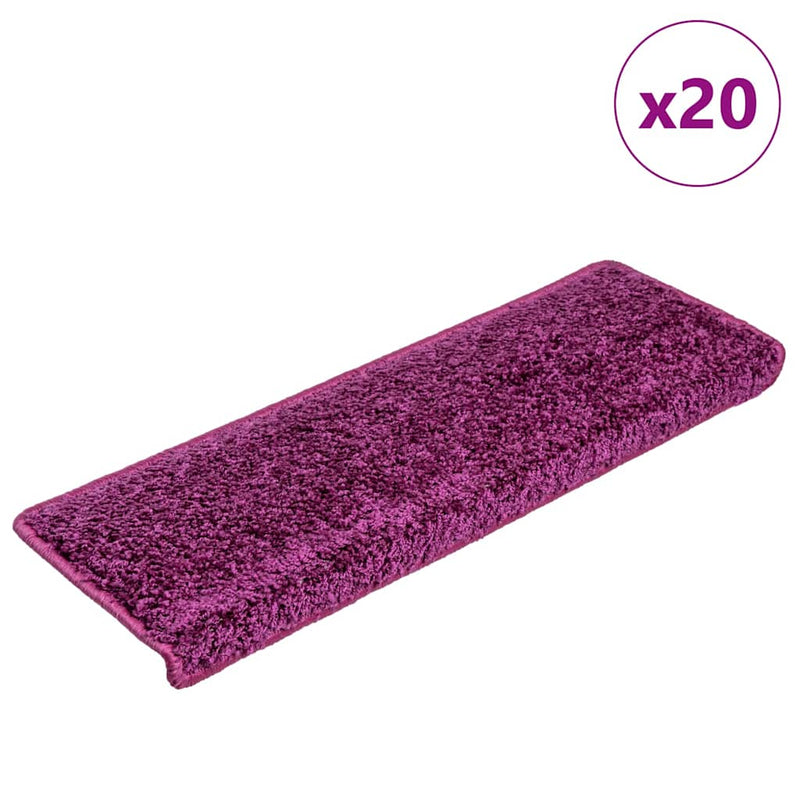 Load image into Gallery viewer, Vidaxl trapmatten 20 st 65x21x4 cm violet rechthoekige rand
