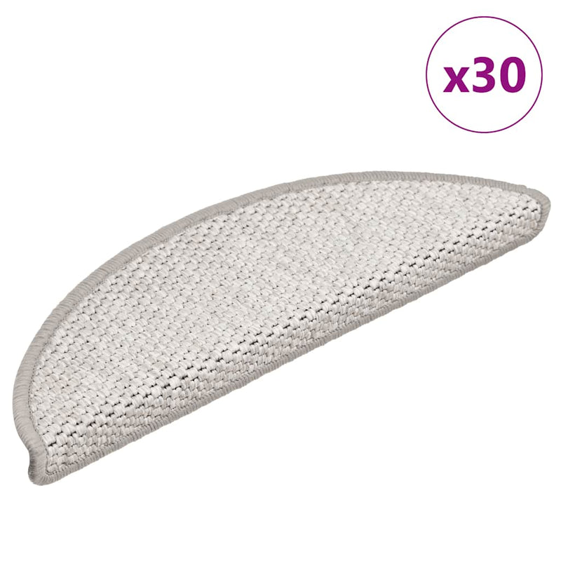 Load image into Gallery viewer, Vidaxl trapmatten zelfklevend sisal-look 30 st 56x17x3 cm platina
