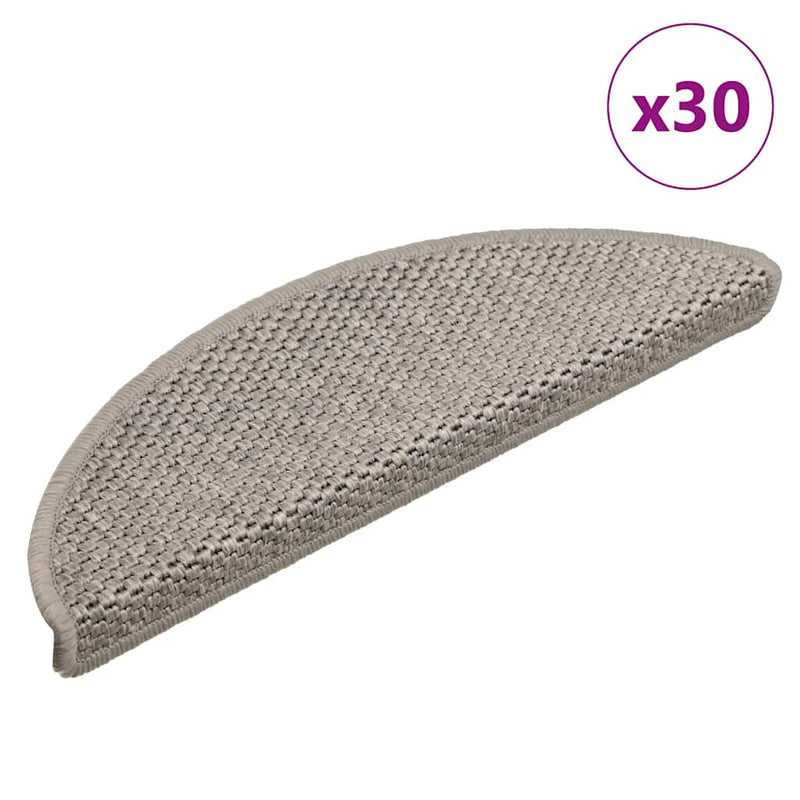 Load image into Gallery viewer, Vidaxl trapmatten zelfklevend 30 st sisal-look 56x17x3cm zilverkleurig
