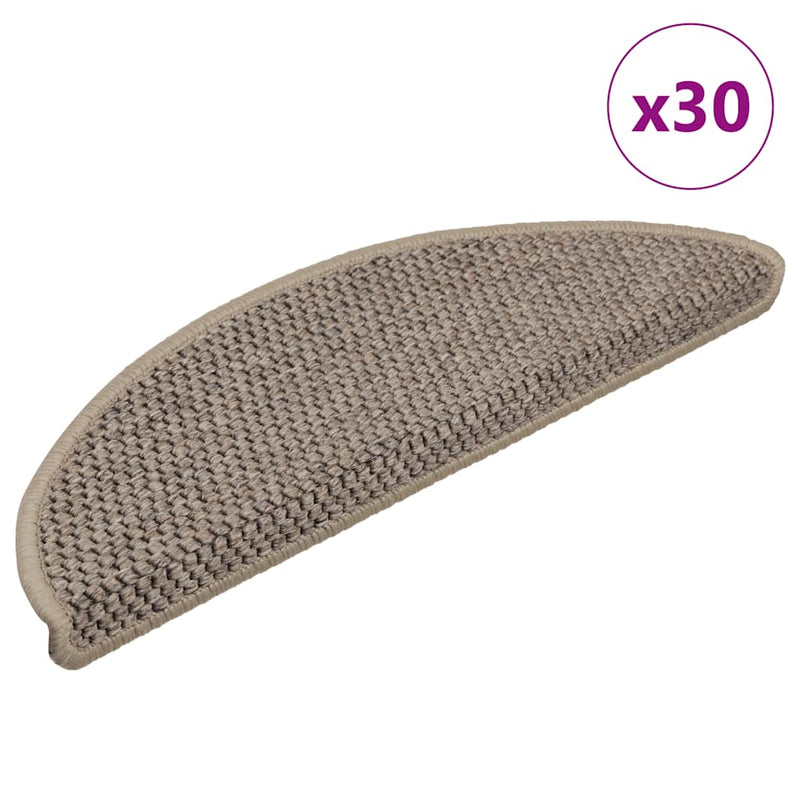 Load image into Gallery viewer, Vidaxl trapmatten zelfklevend sisal-look 30 st 56x17x3 cm donkerbeige
