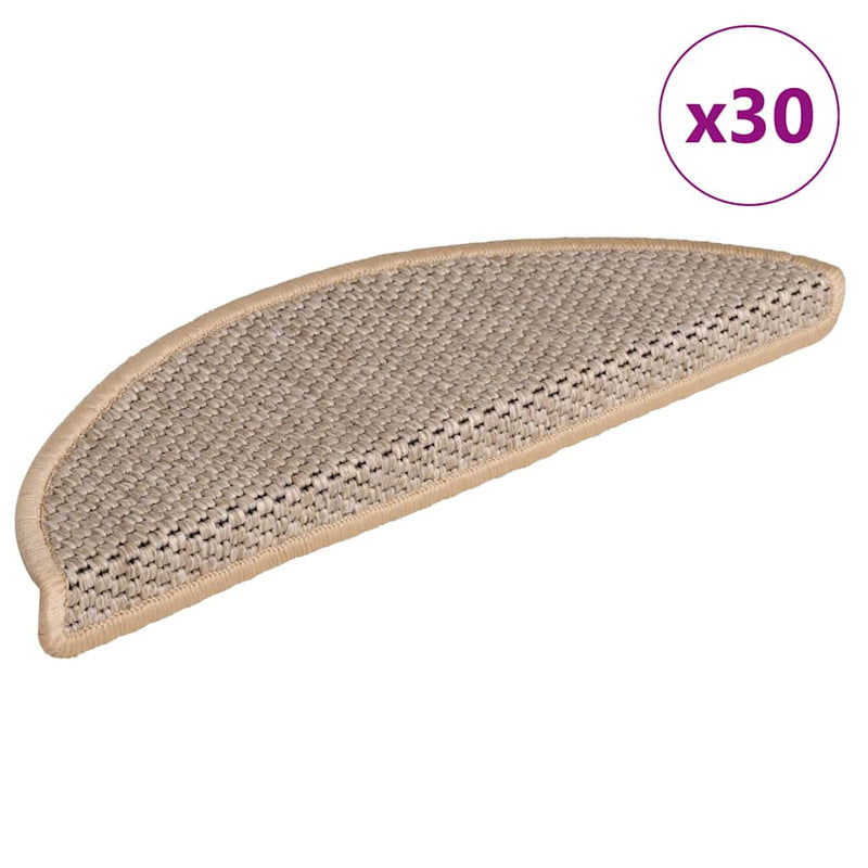 Load image into Gallery viewer, Vidaxl trapmatten zelfklevend sisal-look 30 st 56x17x3 cm lichtbeige
