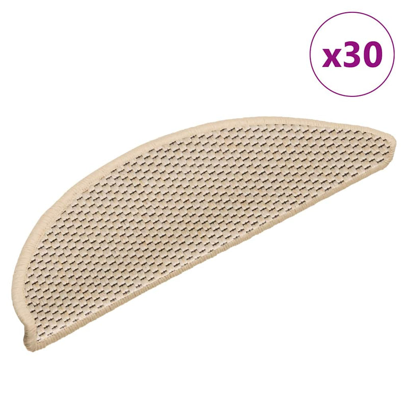 Load image into Gallery viewer, Vidaxl trapmatten zelfklevend sisal-look 30 st 56x17x3 cm berber
