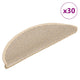 Vidaxl trapmatten zelfklevend sisal-look 30 st 56x17x3 cm berber