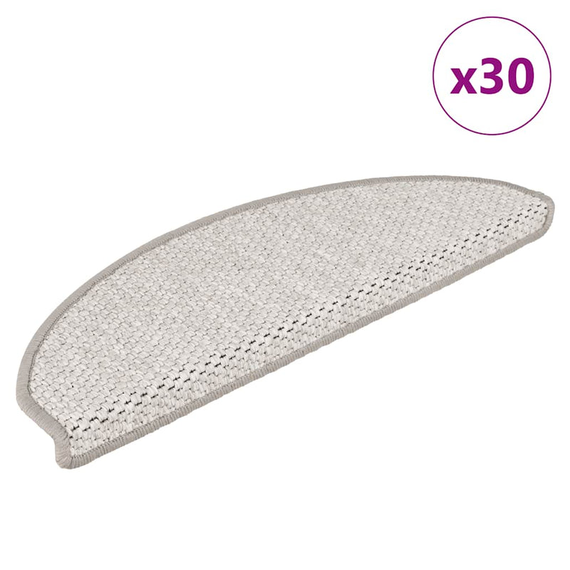 Load image into Gallery viewer, Vidaxl trapmatten zelfklevend sisal-look 30 st 65x21x4 cm platina
