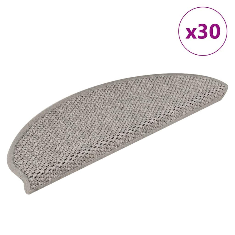 Load image into Gallery viewer, Vidaxl trapmatten zelfklevend sisal-look 30 st 65x21x4cm zilverkleurig
