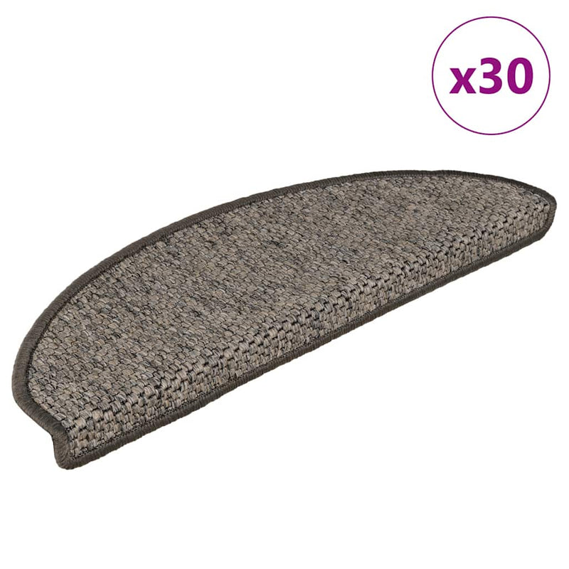 Load image into Gallery viewer, Vidaxl trapmatten zelfklevend sisal-look 30 st 65x21x4 cm grijs-beige
