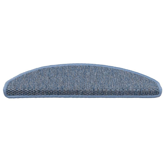 Vidaxl trapmatten zelfklevend sisal-look 30 st 65x21x4 cm blauw