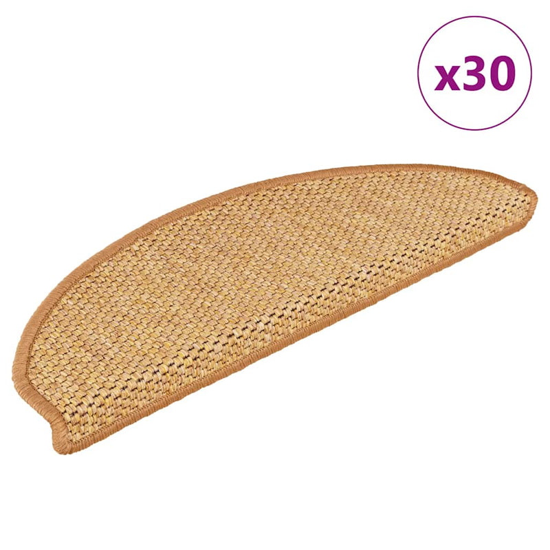 Load image into Gallery viewer, Vidaxl trapmatten zelfklevend sisal-look 30 st 65x21x4 cm sisal
