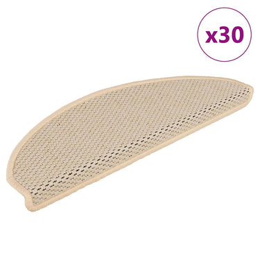 Vidaxl trapmatten zelfklevend sisal-look 30 st 65x21x4 cm berber