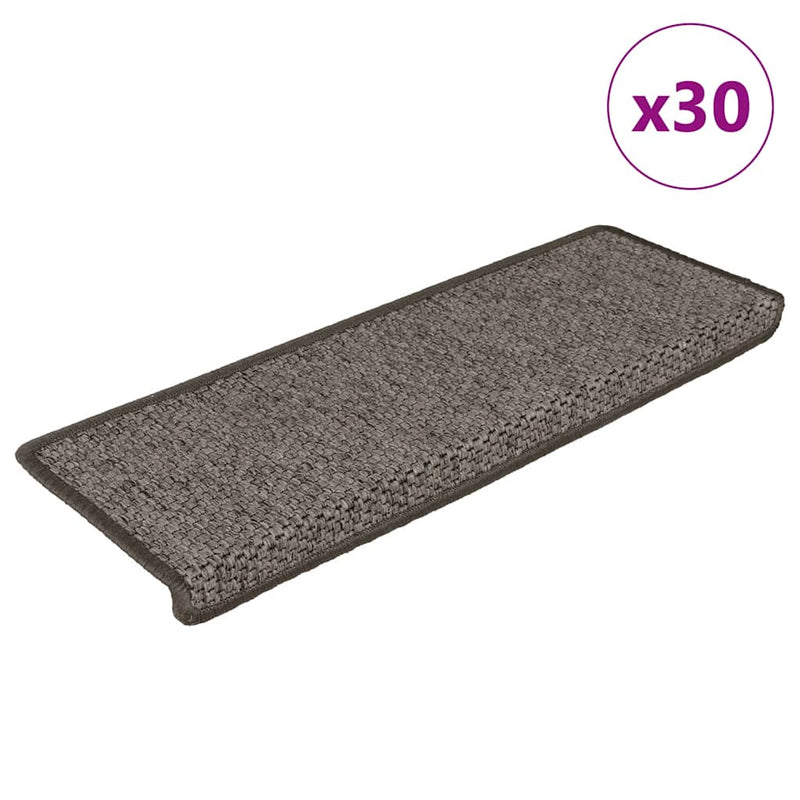 Load image into Gallery viewer, Vidaxl trapmatten zelfklevend sisal-look 30 st 65x21x4 cm grijs beige
