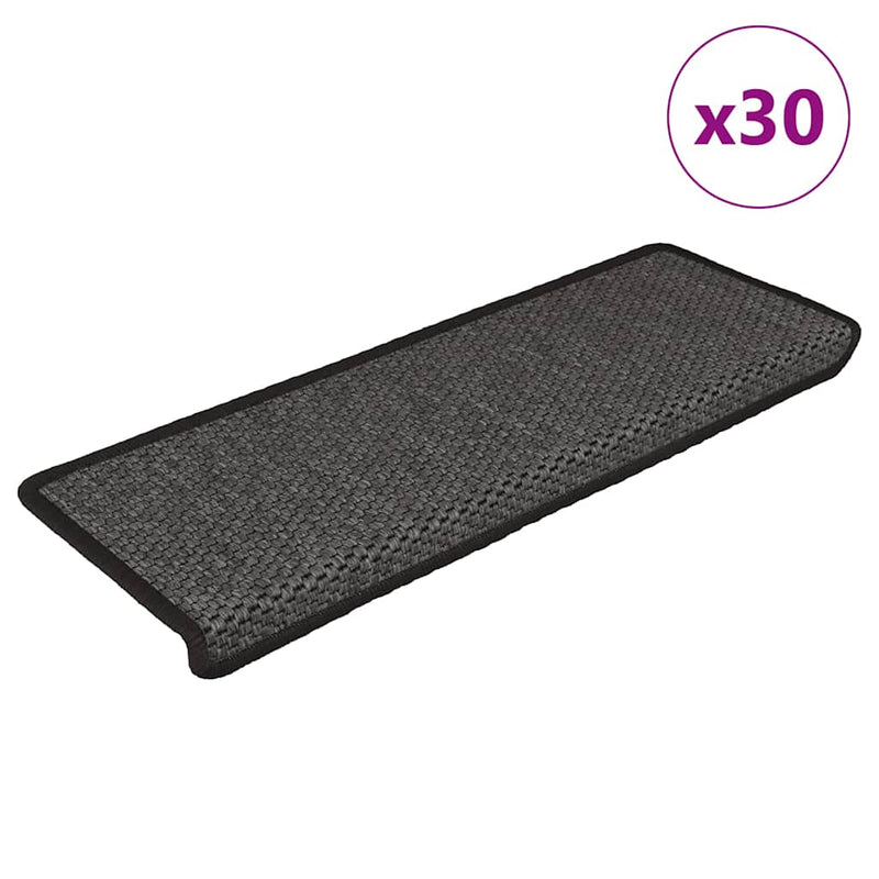 Load image into Gallery viewer, Vidaxl trapmatten zelfklevend sisal-look 30 st 65x21x4 cm antraciet
