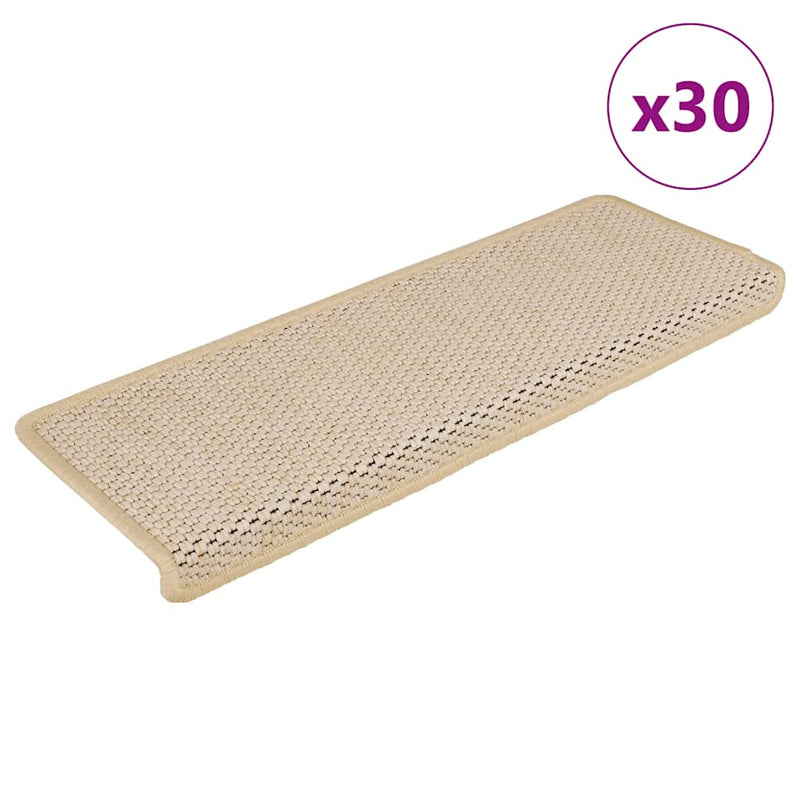 Load image into Gallery viewer, Vidaxl trapmatten zelfklevend 30 st sisal-look 65x21x4 cm berber
