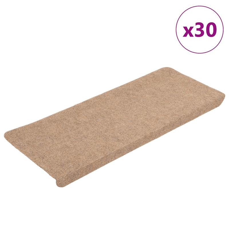 Load image into Gallery viewer, Vidaxl trapmatten zelfklevend 30 st 65x24,5x3,5 cm beige
