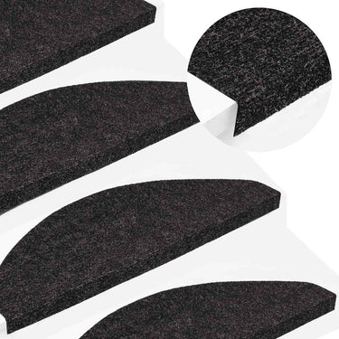 Vidaxl trapmatten zelfklevend 30 st 65x22,5x3,5 cm antraciet