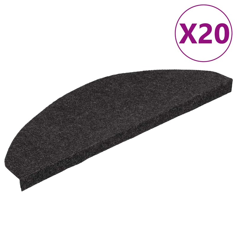 Load image into Gallery viewer, Vidaxl trapmatten zelfklevend 20 st 65x22,5x3,5 cm zwart
