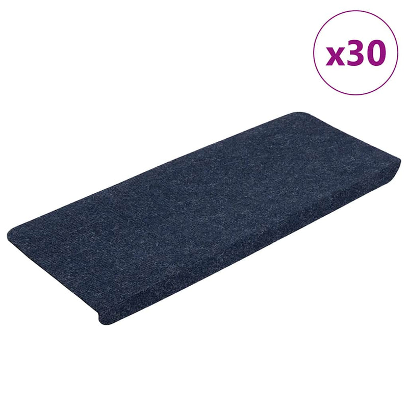 Load image into Gallery viewer, Vidaxl trapmatten zelfklevend 30 st 65x24,5x3,5 cm blauw
