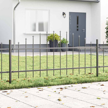 Vidaxl tuinhek 4 pcs grijs 170 x 140 cm gepoedercoat staal