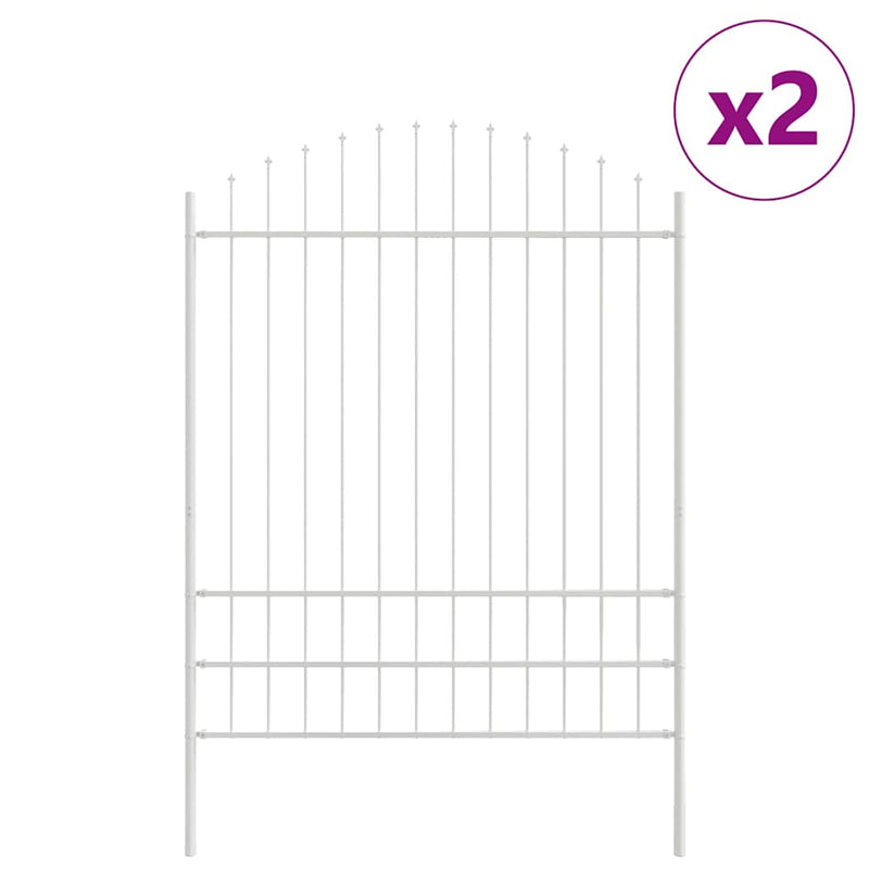Load image into Gallery viewer, Vidaxl tuinhek 2 pcs wit 170 x 225 cm gepoedercoat staal
