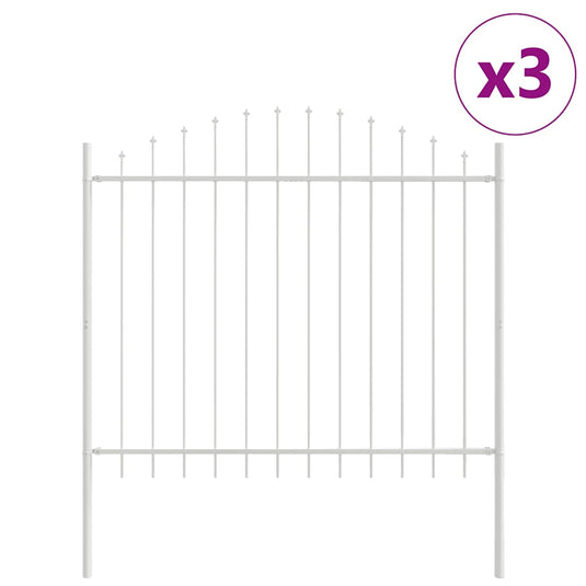 Vidaxl tuinhek 3 pcs wit 170 x 165 cm gepoedercoat staal