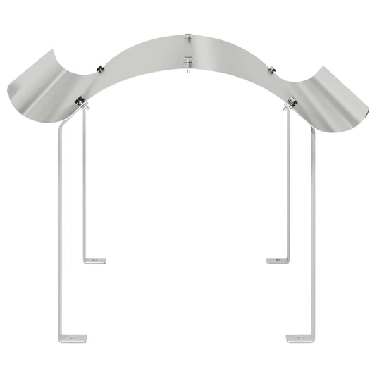 Vidaxl schoorsteenkap zilver 59,5 x 50 x 36,5 cm roestvrij staal