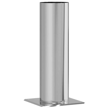 Vidaxl schouwkop verlenging zilver 26 x 26 x 50 cm roestvrij staal