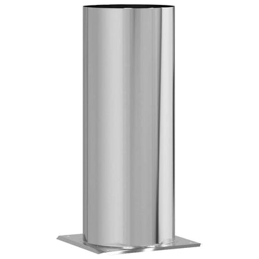 Vidaxl schouwkop verlenging zilver 31 x 31 x 50 cm roestvrij staal