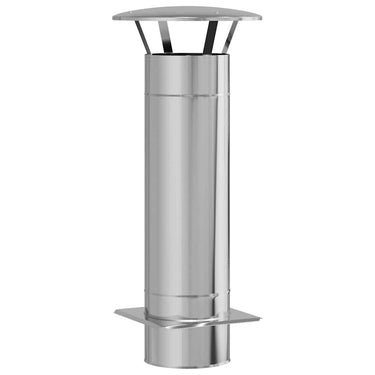 Vidaxl schouw verlenging zilver 35 x 35 x 82 cm roestvrij staal
