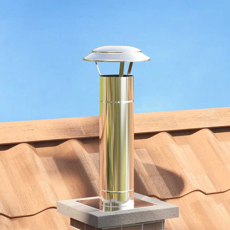 Load image into Gallery viewer, Vidaxl regenbescherming voor schoorsteen zilver 25 x 25 x 20 cm
