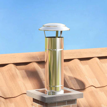 Vidaxl regenbescherming voor schoorsteen zilver 25 x 25 x 20 cm