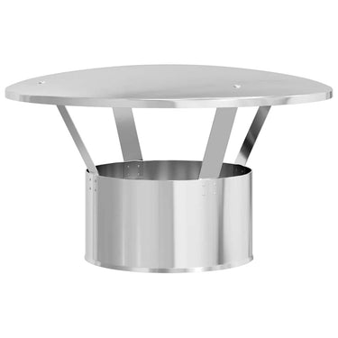 Vidaxl regenbescherming voor schoorsteen zilver 35 x 35 x 20 cm