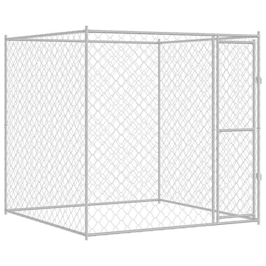 Vidaxl hondenbench zilver 200 x 200 x 200 cm gegalvaniseerd staal