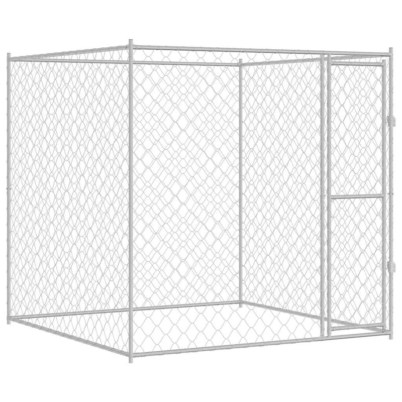 Load image into Gallery viewer, Vidaxl hondenbench zilver 200 x 200 x 200 cm gegalvaniseerd staal
