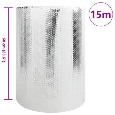 Vidaxl radiatorfolie zilver 30 x 0.6 m polyetheen
