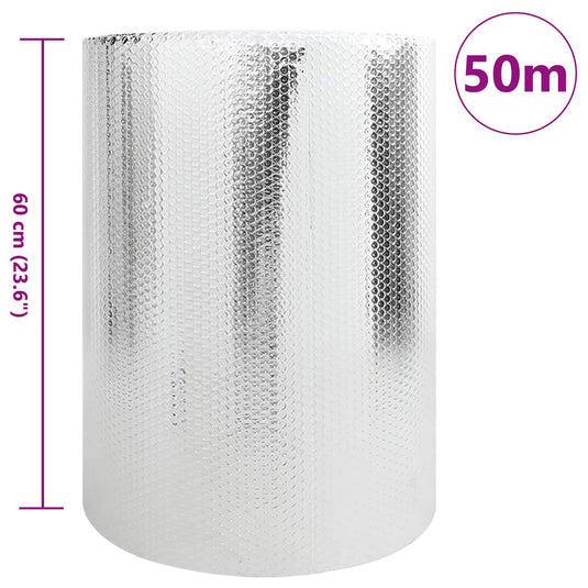 Vidaxl radiatorfolie zilver 50 x 0,6 m polyetheen