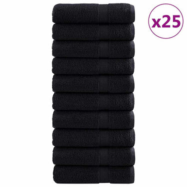 Vidaxl gastendoek solund 25 pcs zwart 70 x 140 cm 550 gsm