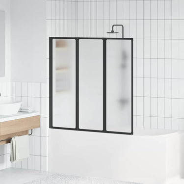 Vidaxl douchescherm zwart 120 x 2 x 117 cm aluminium