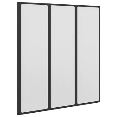 Vidaxl douchescherm zwart 132 x 2 x 140 cm aluminium