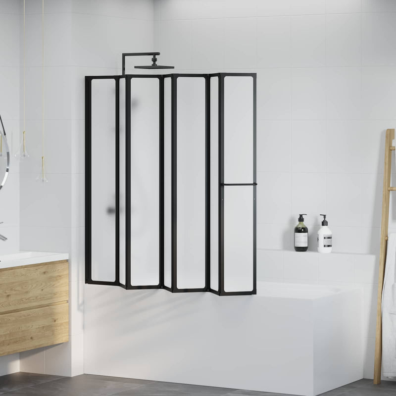 Load image into Gallery viewer, Vidaxl douchescherm zwart 168 x 140 cm aluminium
