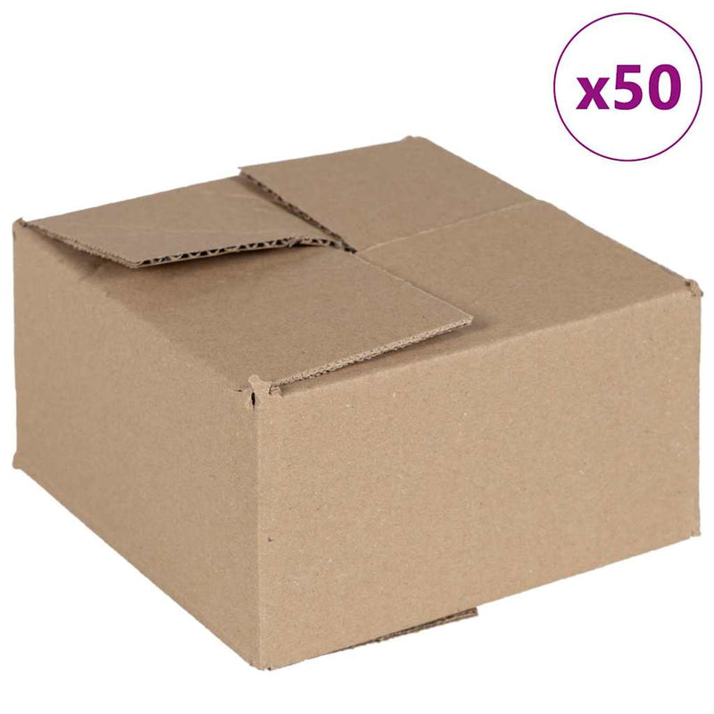 Load image into Gallery viewer, Vidaxl vouwdoos met opslag 50 pcs naturel 15 x 15 x 8 cm karton
