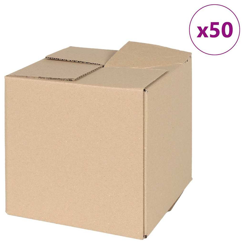 Load image into Gallery viewer, Vidaxl vouwdoos met opslag 50 pcs naturel 20 x 20 x 20 cm karton
