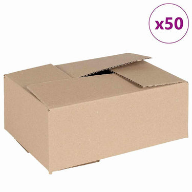 Vidaxl vouwdoos met opslag 50 pcs naturel 25 x 17,5 x 10 cm karton