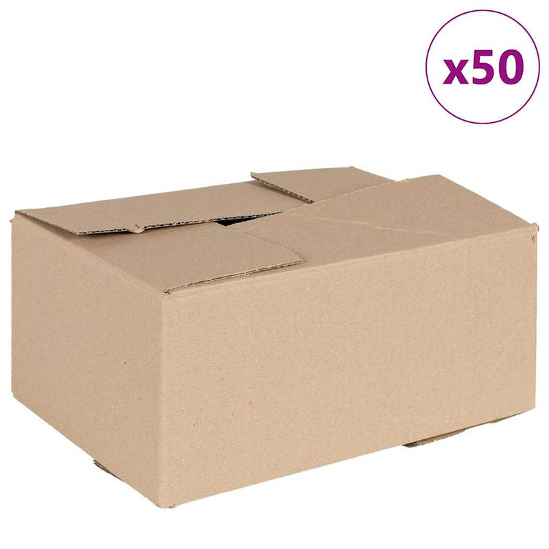 Load image into Gallery viewer, Vidaxl vouwdoos met opslag 50 pcs naturel 30 x 21,5 x 14 cm karton
