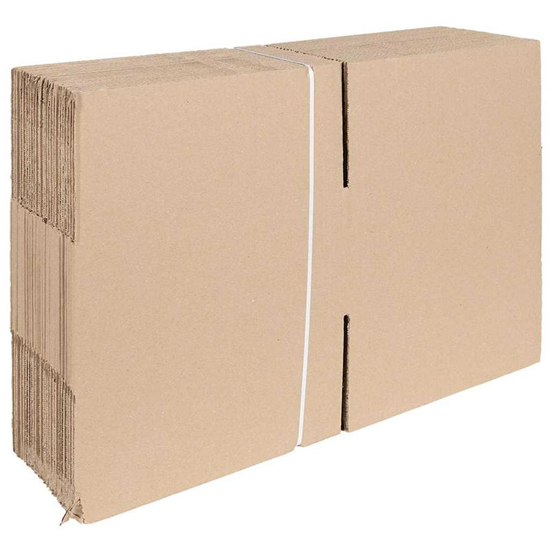 Load image into Gallery viewer, Vidaxl vouwdoos met opslag 50 pcs naturel 30 x 30 x 15 cm karton
