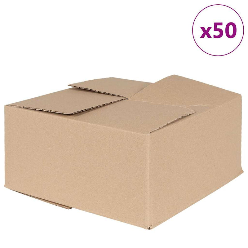 Load image into Gallery viewer, Vidaxl vouwdoos met opslag 50 pcs naturel 30 x 30 x 15 cm karton
