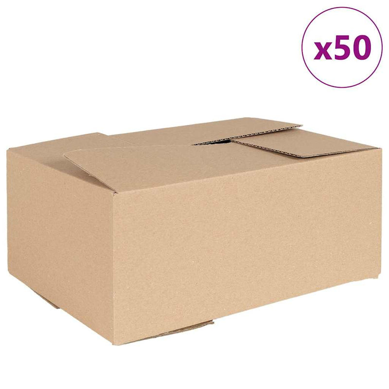 Load image into Gallery viewer, Vidaxl vouwdoos met opslag 50 pcs naturel 35 x 24 x 15 cm karton

