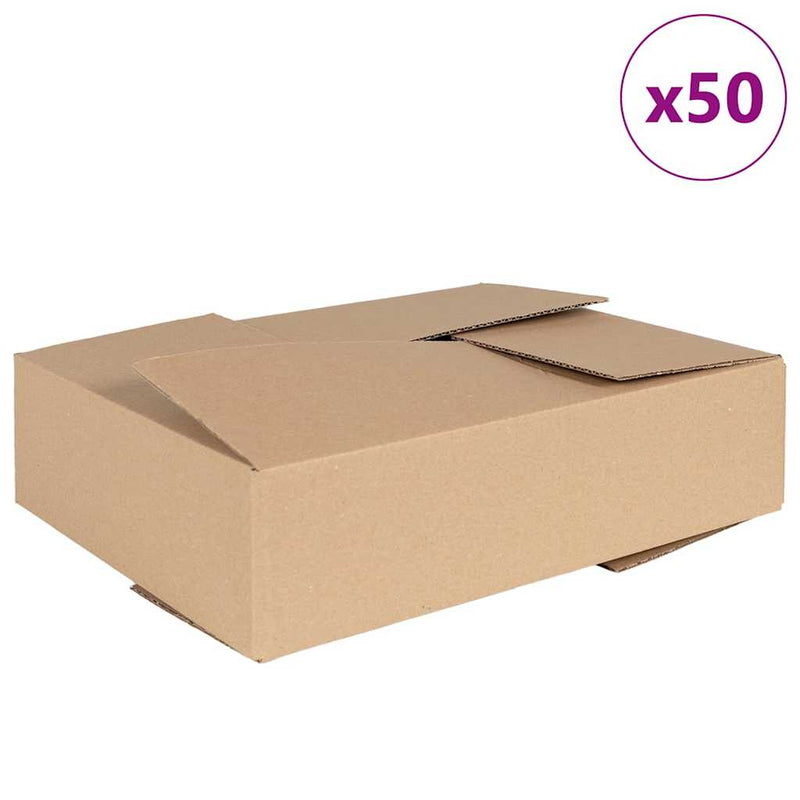Load image into Gallery viewer, Vidaxl vouwdoos met opslag 50 pcs naturel 40 x 30 x 10 cm karton
