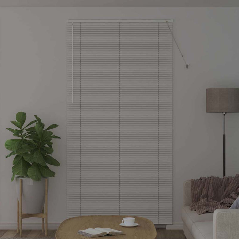 Load image into Gallery viewer, Vidaxl venetiaanse jaloezieën wit 220 x 110 cm aluminium
