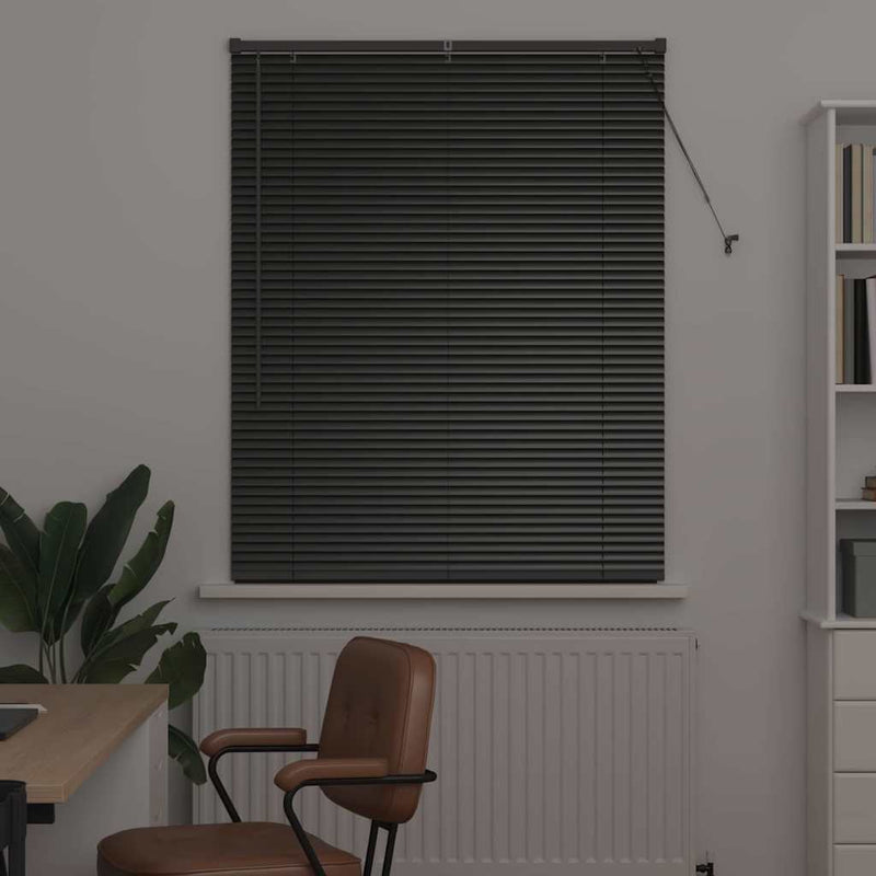 Load image into Gallery viewer, Vidaxl venetiaanse jaloezieën zwart 130 x 105 cm aluminium
