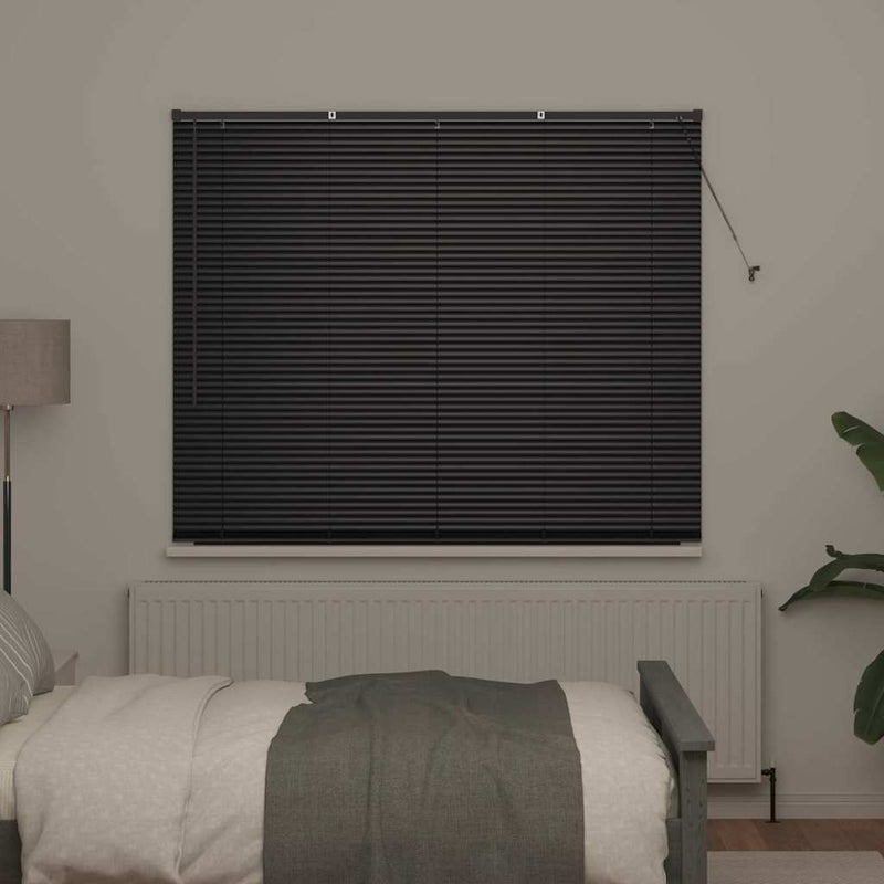 Load image into Gallery viewer, Vidaxl venetiaanse jaloezieën zwart 175 x 155 cm aluminium
