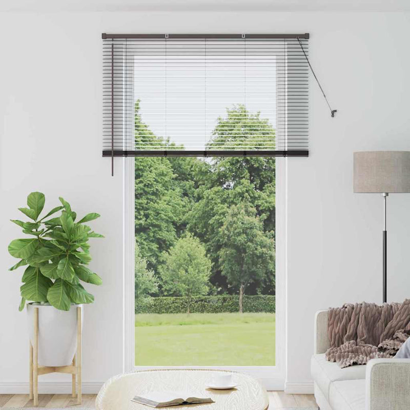 Load image into Gallery viewer, Vidaxl venetiaanse jaloezieën zwart 220 x 125 cm aluminium
